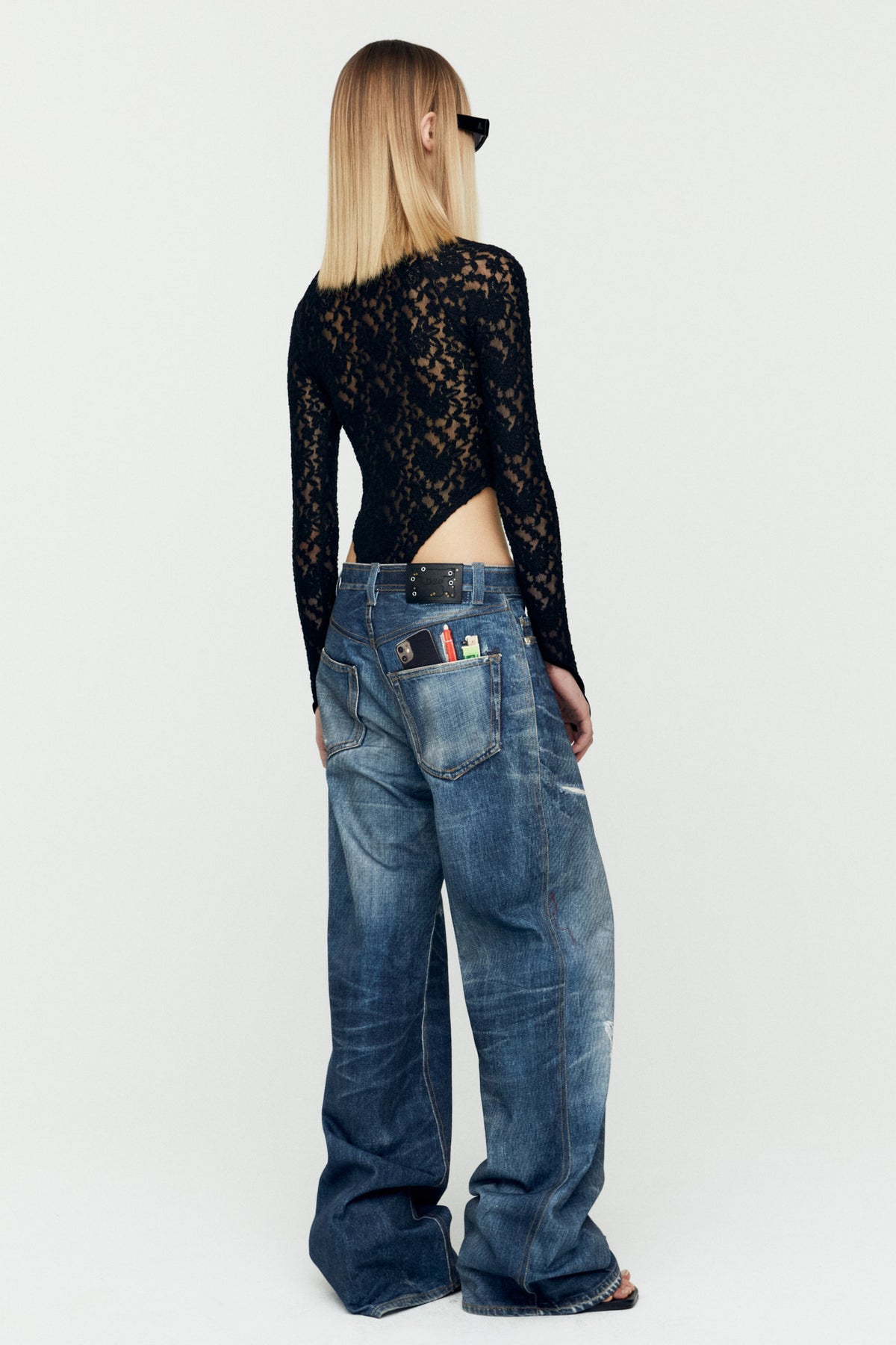 Andersson Bell Trompe L'Oeil Printed Denim Pants