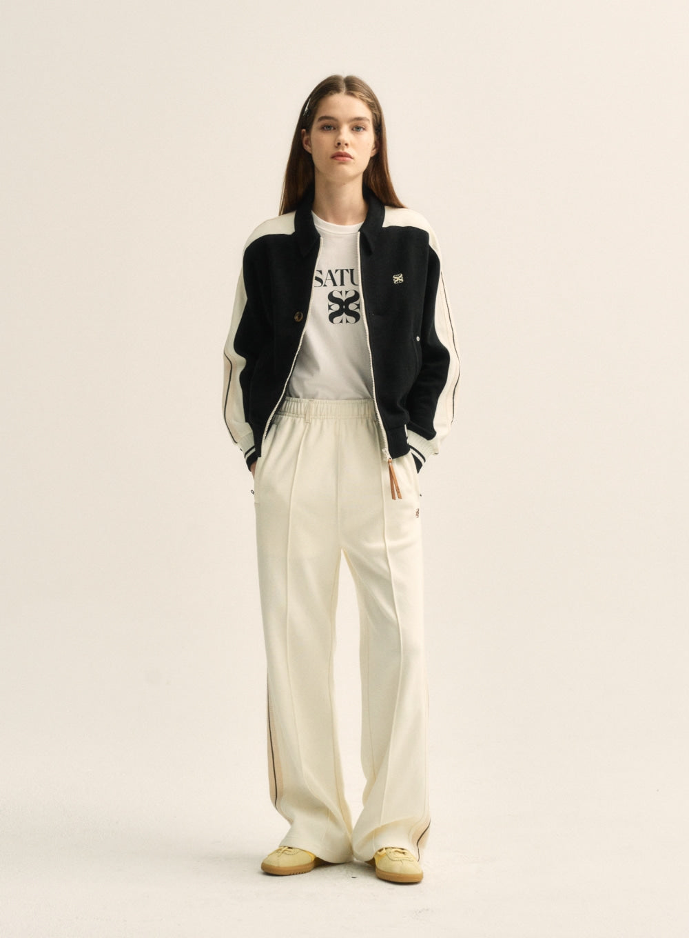 [satur] (W) Lawton All Day Track Pants - Resort Cream