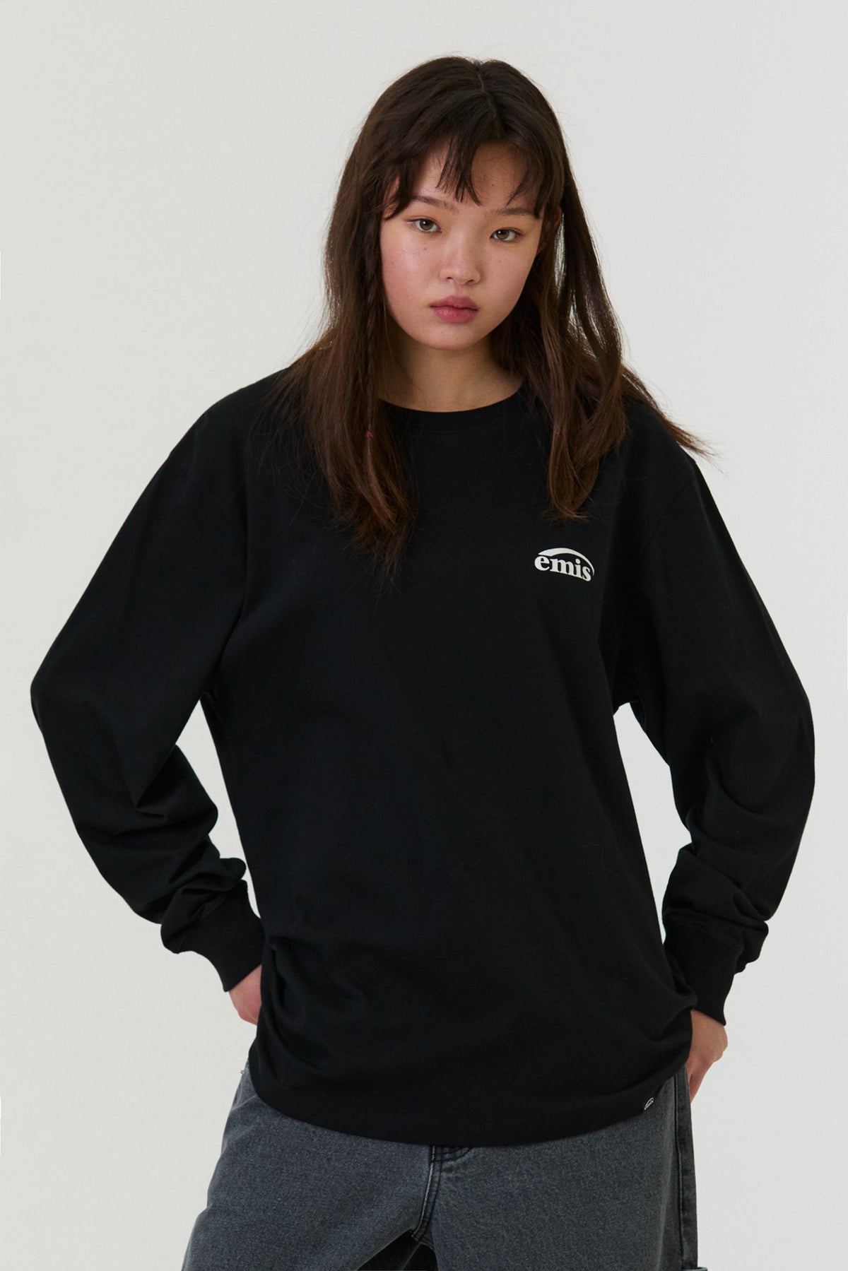 Emis Logo Long Sleeve T-Shirt-Black