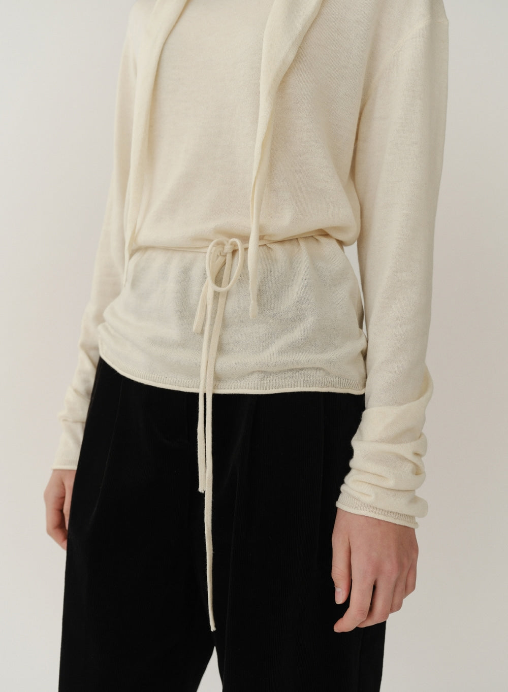 Kindersalmon Scarf Pullover Ivory