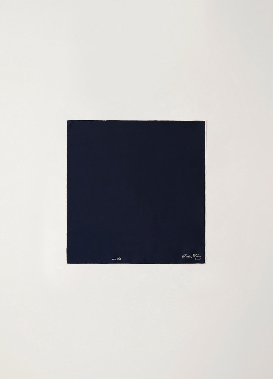 Nothing Written NW silk scarf (Navy)