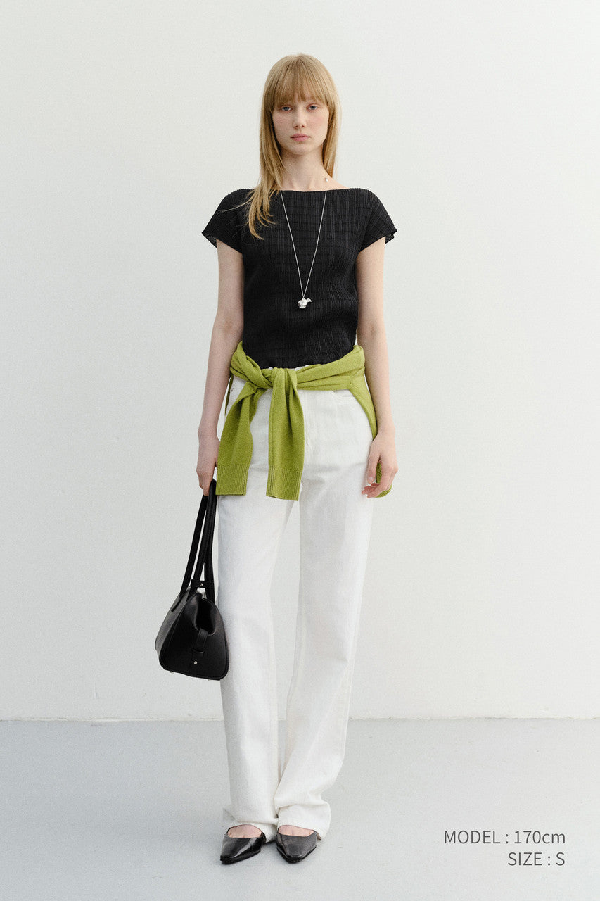 Dunst Pleats Blouse Black