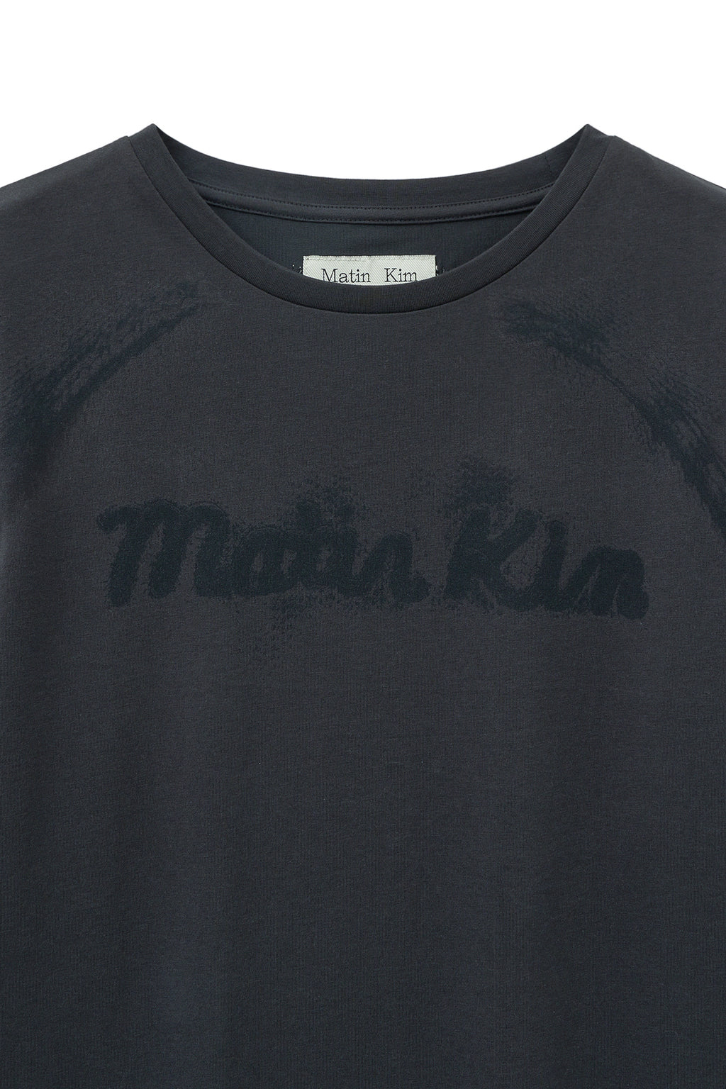 Matinkim Lettering Graphic Long Sleeve Top For Women IN Charcoal