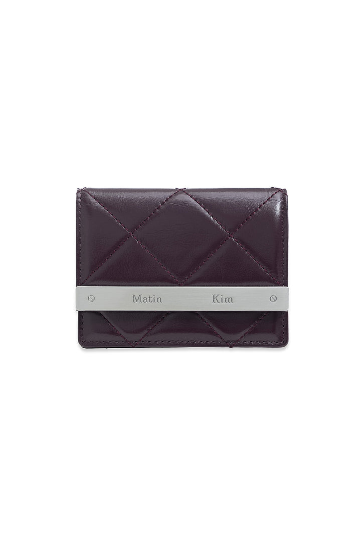 Matinkim Puff Quilt Wallet IN Wine