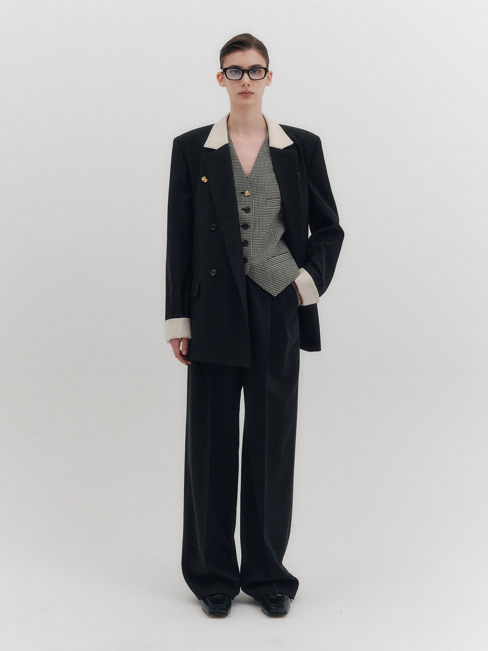 EENK Double-Breasted Blazer - Black