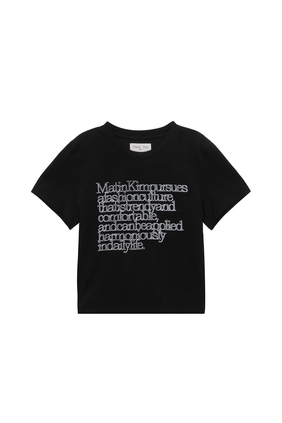 Matinkim Thin Typo Top IN Black