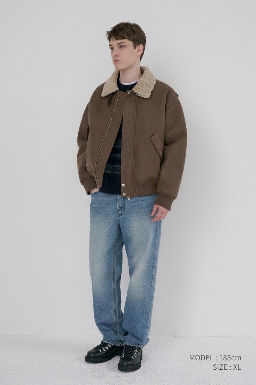 Dunst Unisex Volume Aviator Blouson Brown