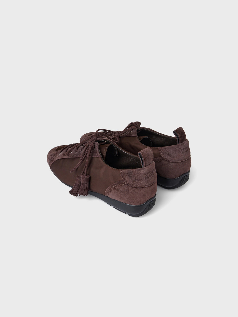 EENK Tassel Lace-Up Flat Shoes - Brown