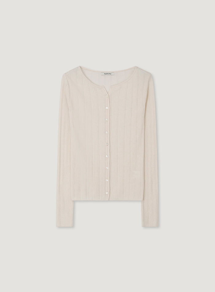 Mango Maniplease Roz Slim Cardigan Cream