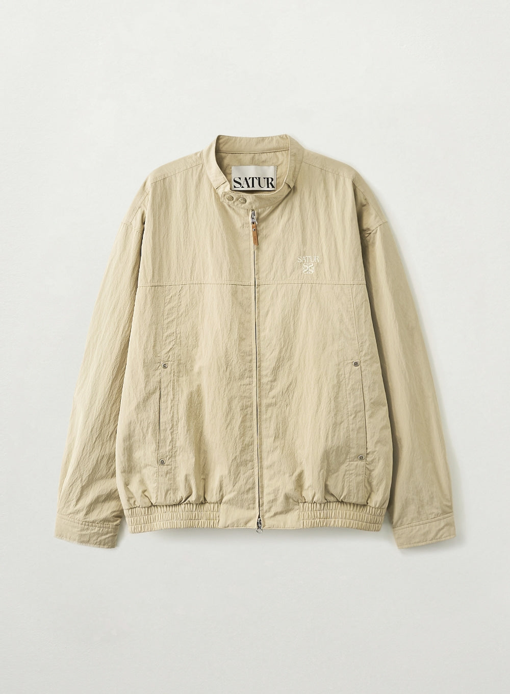 Satur Biker Blouson Jacket - Beige