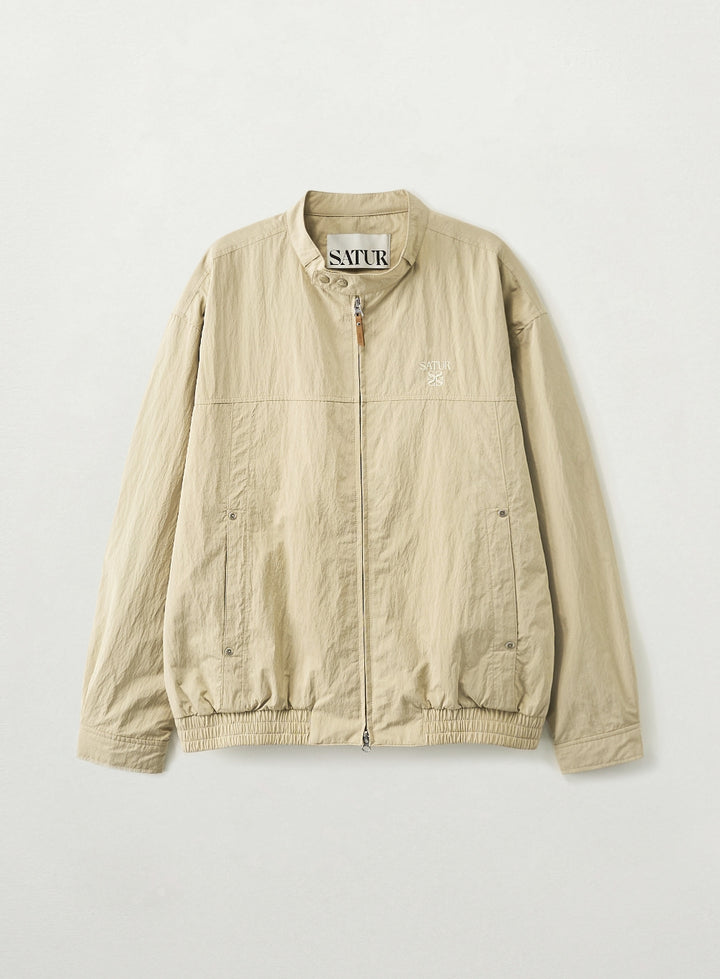 Satur Biker Blouson Jacket - Beige