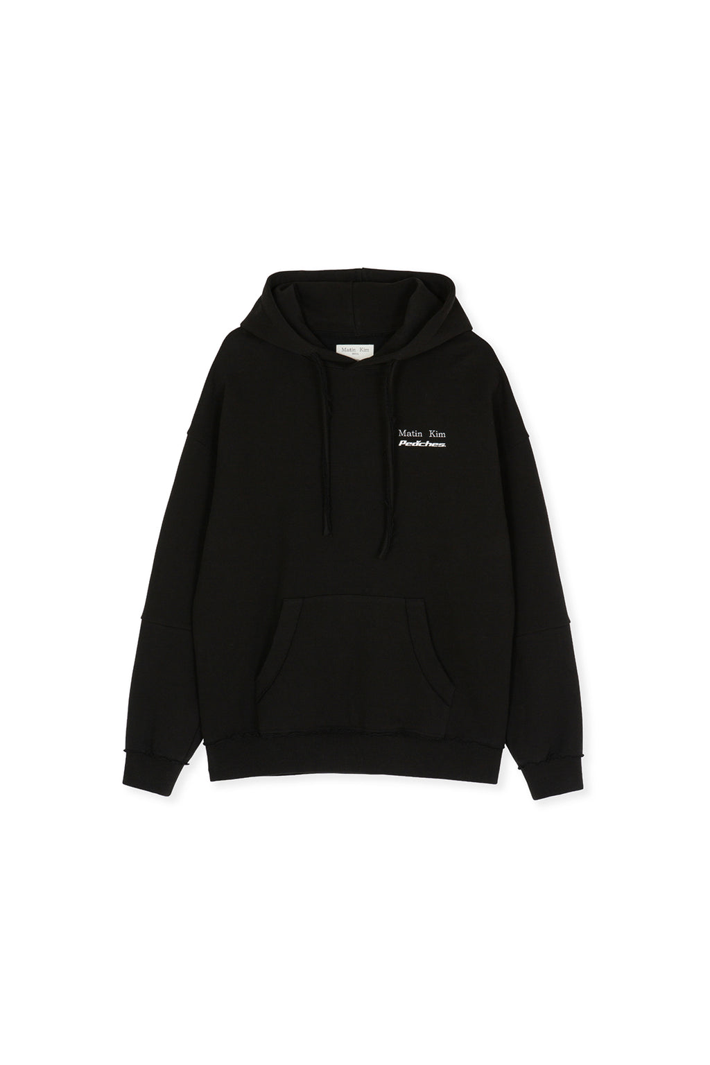 [matinkim] PEACHES LOGO GRAPHIC HOODY IN BLACK