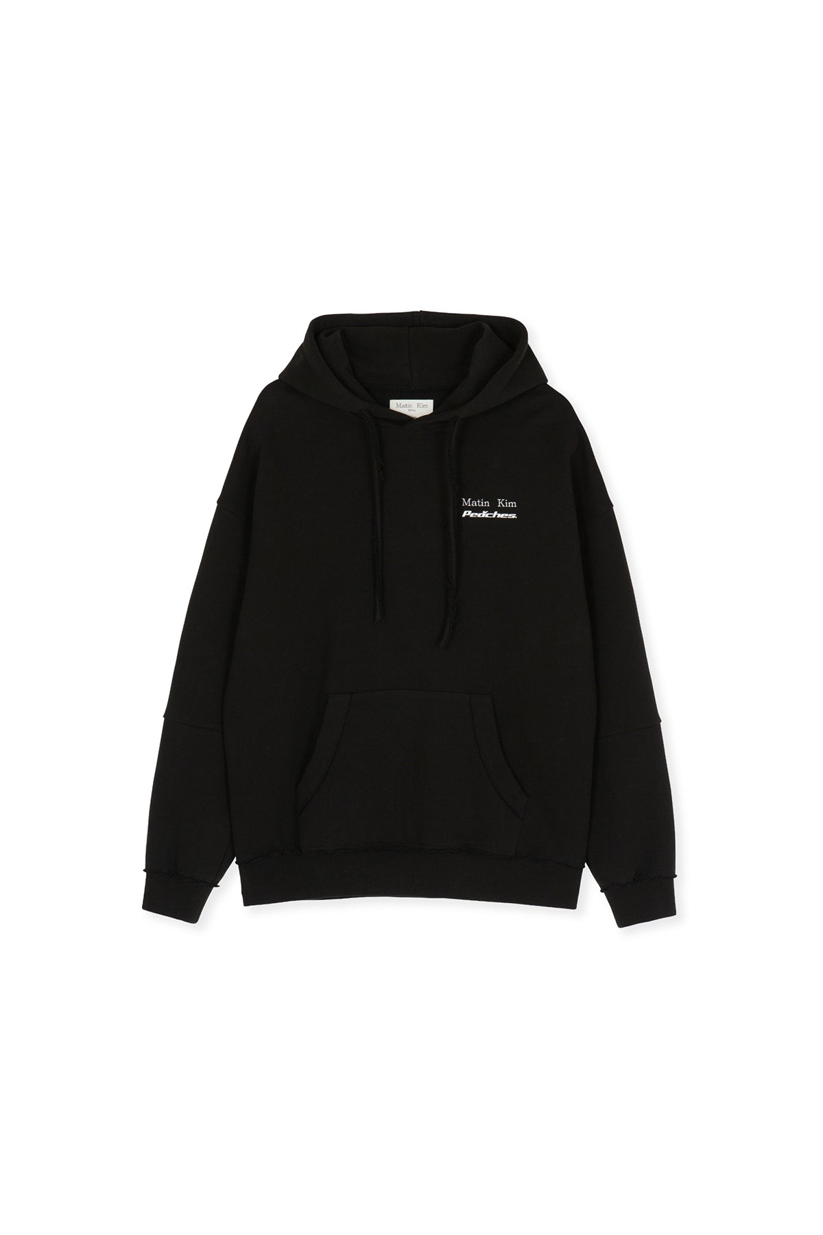 [matinkim] PEACHES LOGO GRAPHIC HOODY IN BLACK