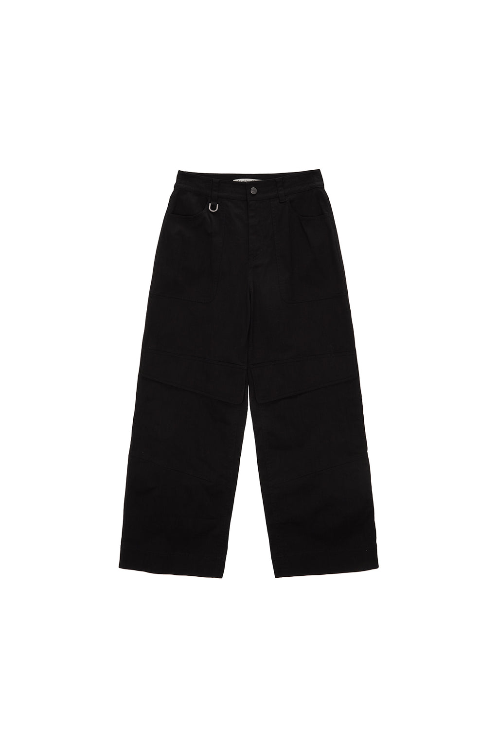 Matinkim Knee Big Pocket Cotton Pants IN Black