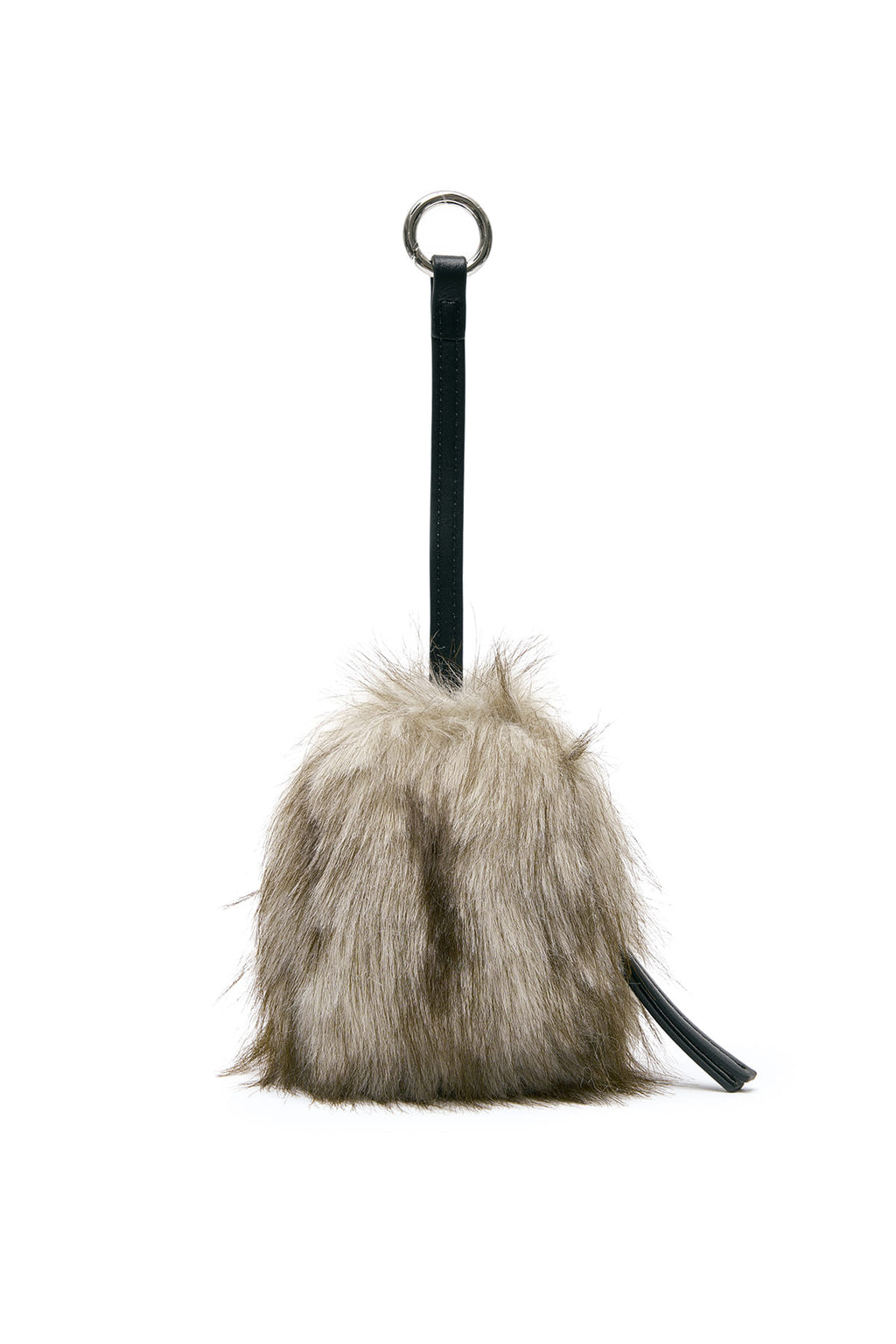 Matinkim Hairy Fur Mini Cube Pouch IN Beige