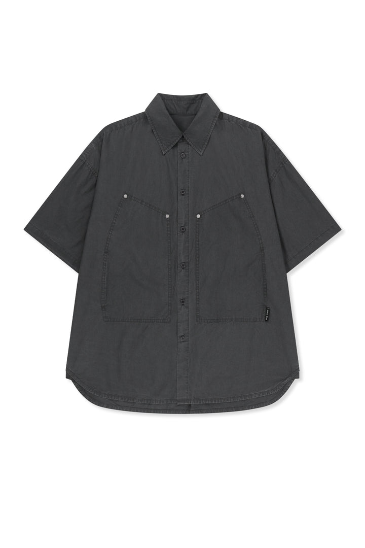 Matinkim Half Sleeve Pocket Shirt IN Charcoal