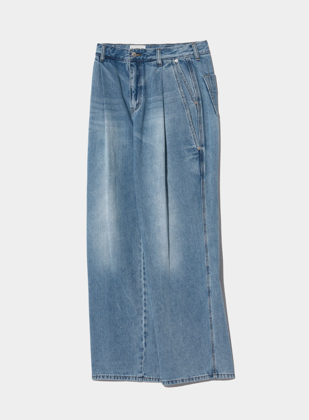 [satur] (W) Vinales Retro One Denim Pants - Light Blue
