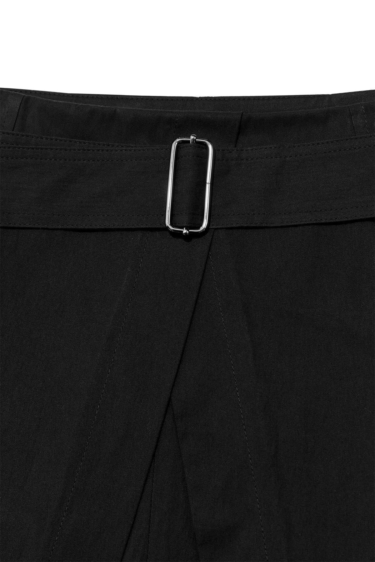 [matinkim] A LINE PLEATS BELTED SKIRT IN BLACK