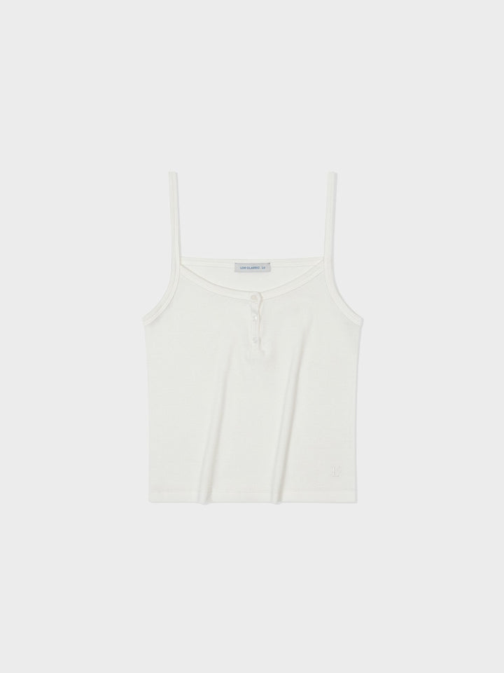 Low Classic Henry Neck Camisole Off White