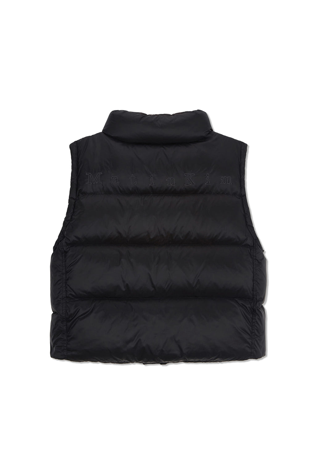 [matinkim] Unbalance Quilted Down Vest For Women IN Black