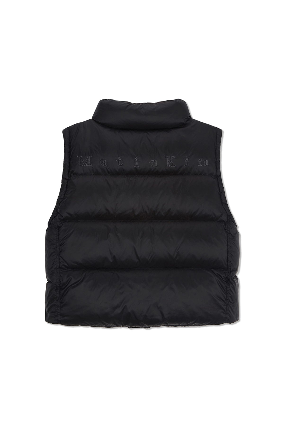 [matinkim] Unbalance Quilted Down Vest For Women IN Black