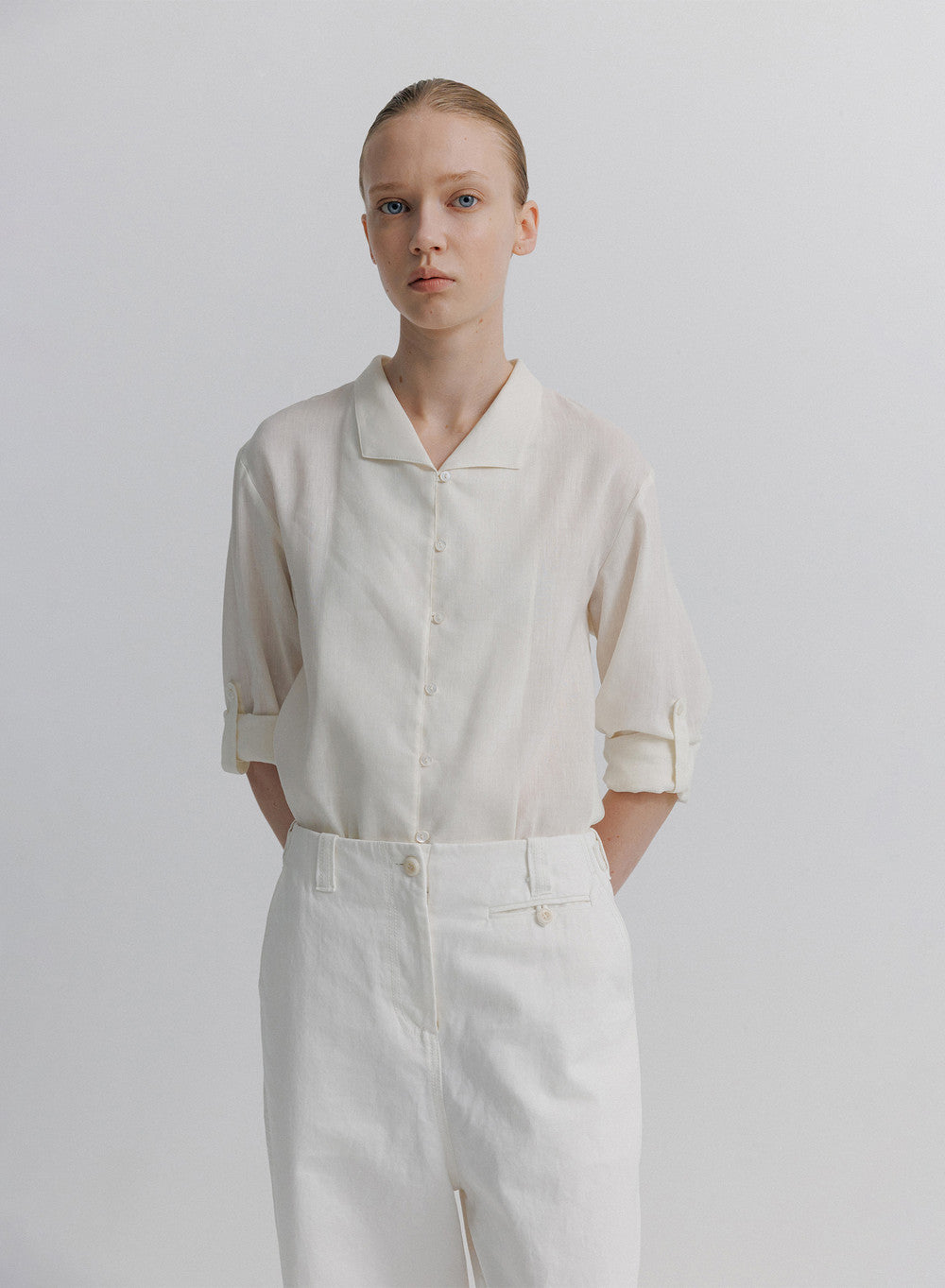 Kindersalmon Italian Collar Shirt Whip
