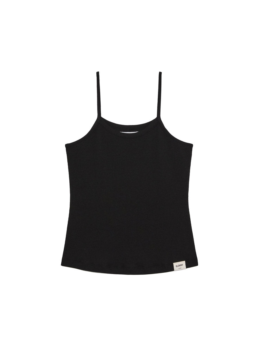 GLOWNY G Fine Rib Camisole (Black)