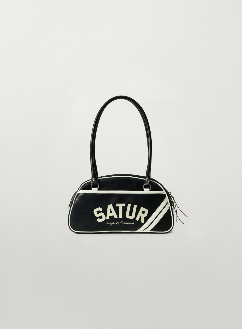 Satur Lawton Contrast Bowling Bag - Black