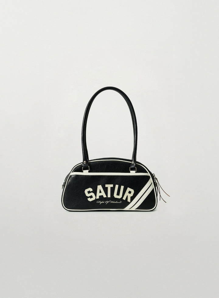 Satur Lawton Contrast Bowling Bag - Black