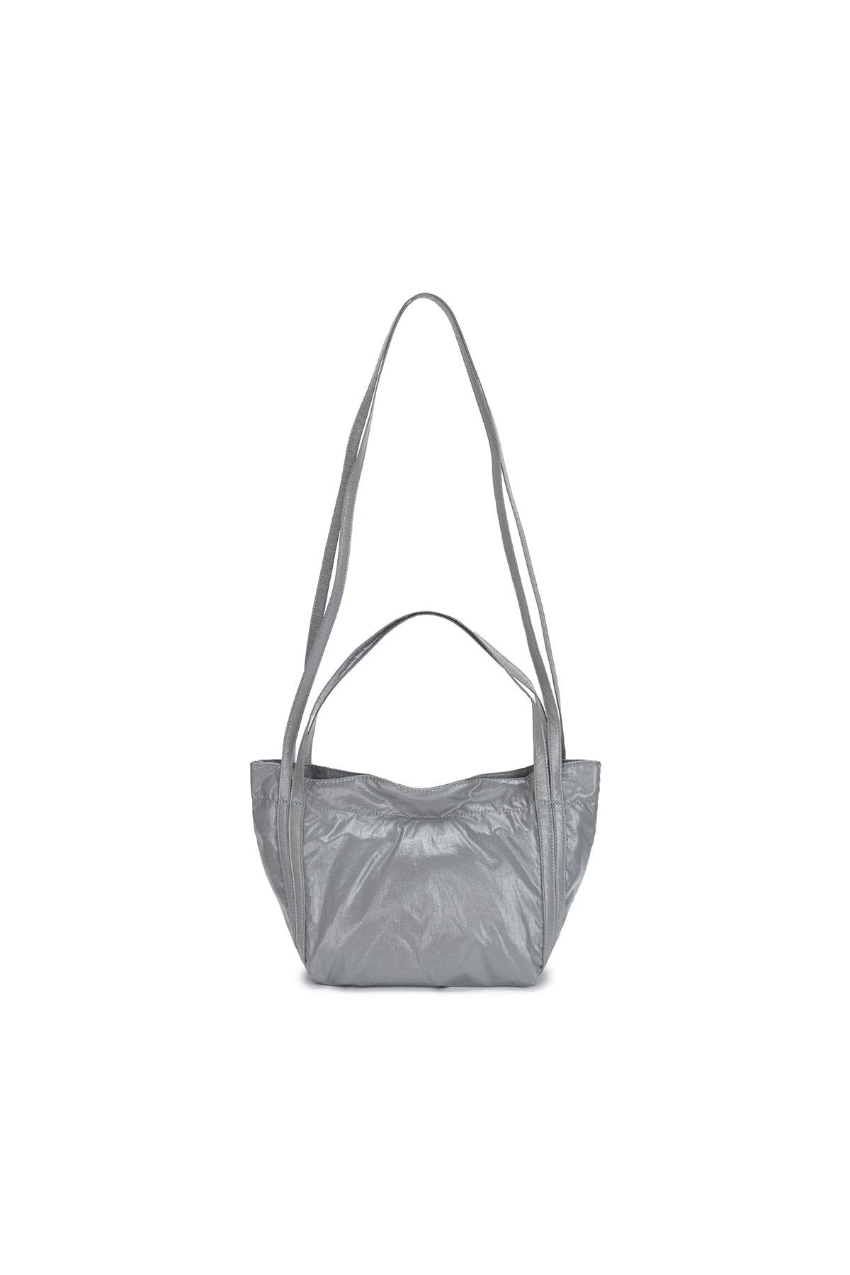[matinkim] GLOSSY TWO WAY MINI BAG IN GREY