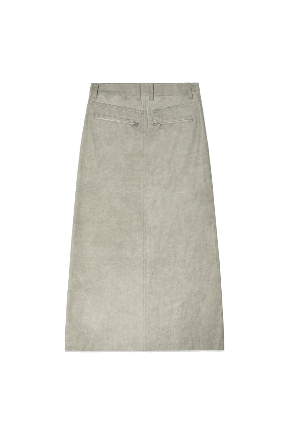 [matinkim] WASHED MERMAID LONG SKIRT IN LIGHT KHAKI