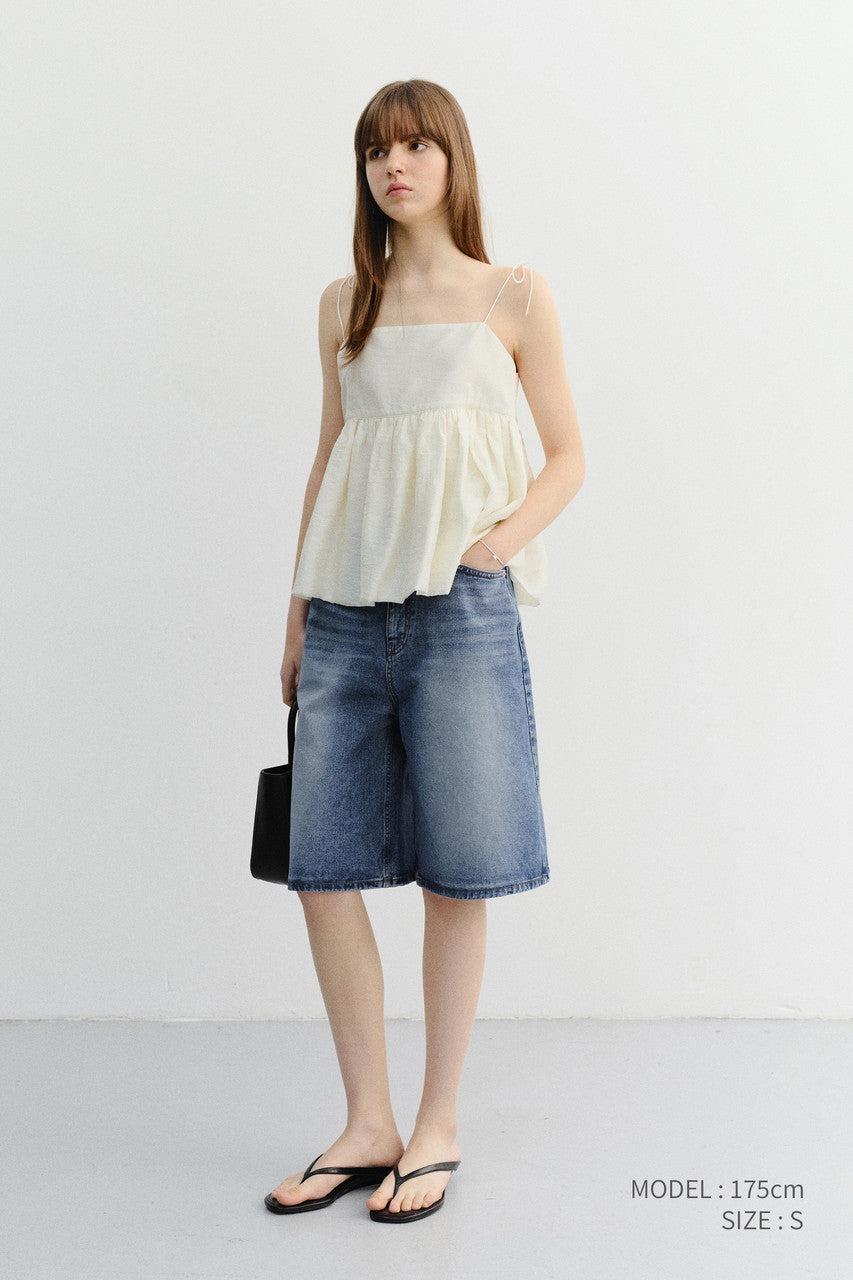 Dunst Flared Bustier Blouse Ivory