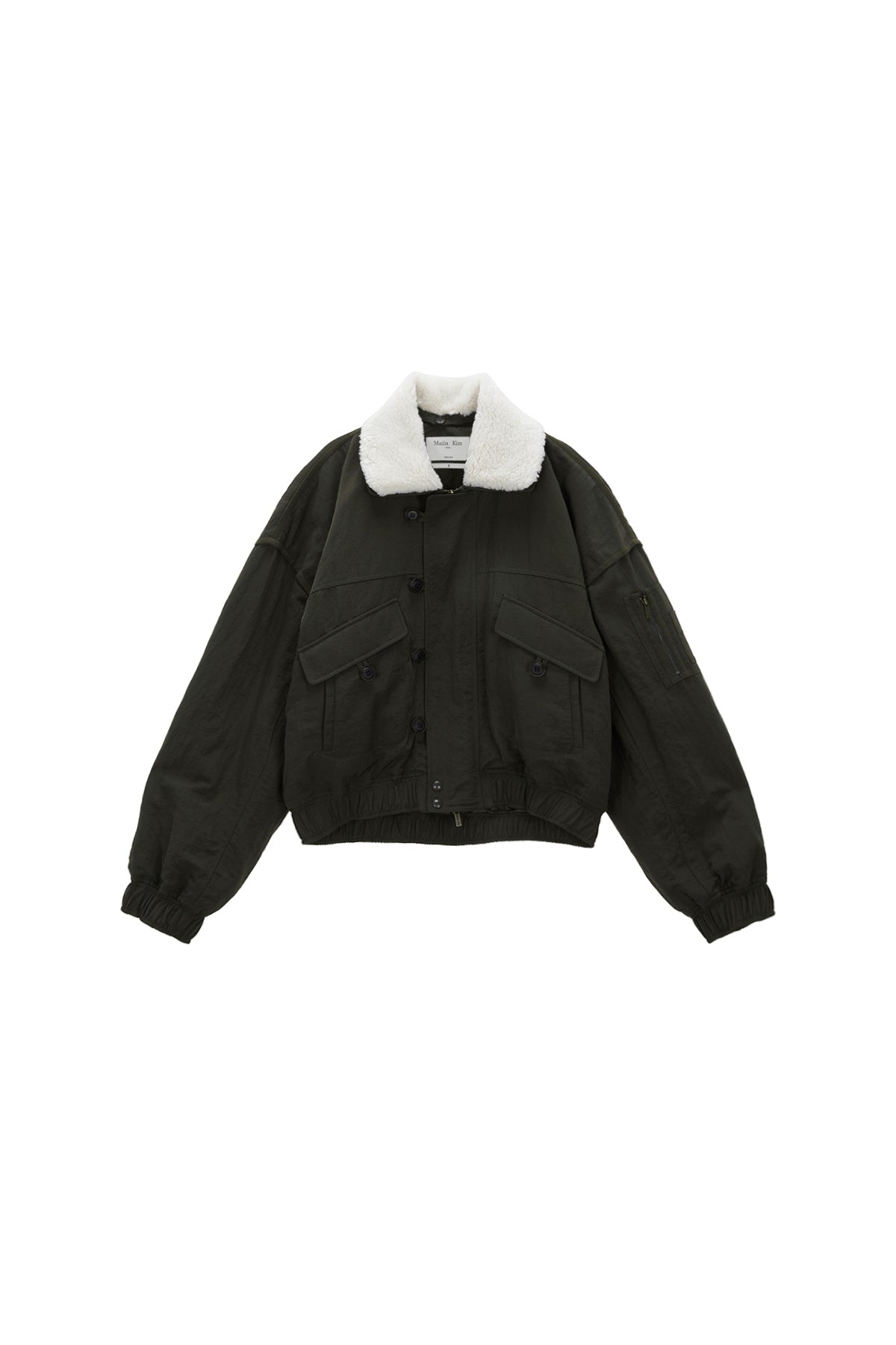 Matinkim Fur Collar Point Bomber Jumper IN Khaki
