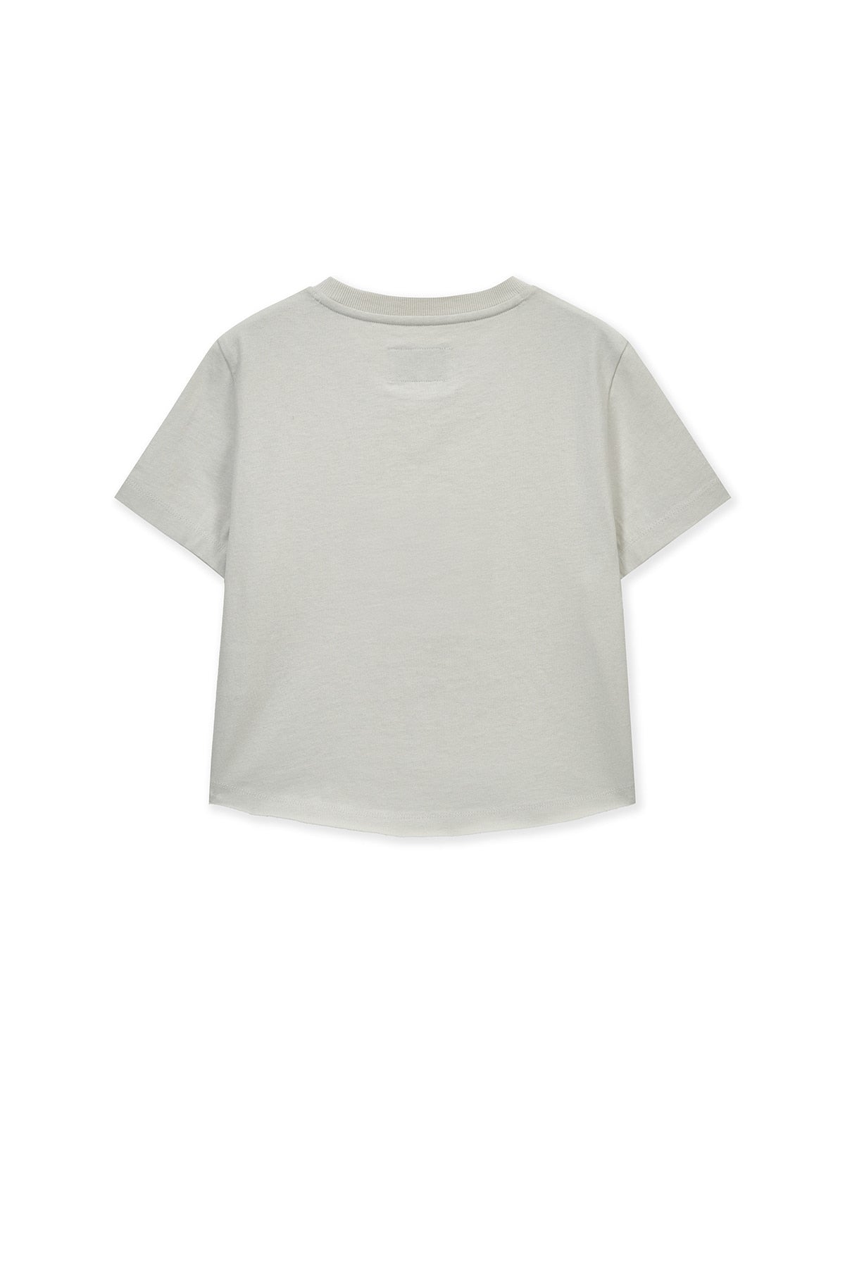 Matinkim Graffiti Round Hem Crop Top IN Cream