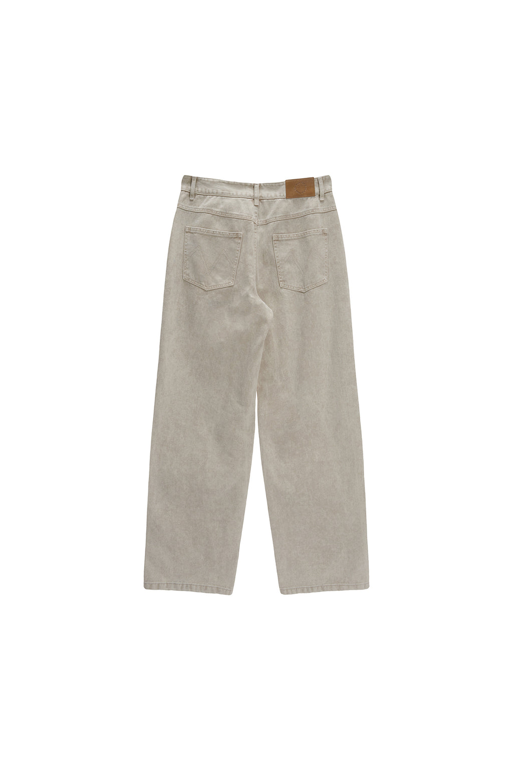 [matinkim] SIDE POINT COLOR DENIM PANTS FOR MEN IN BEIGE