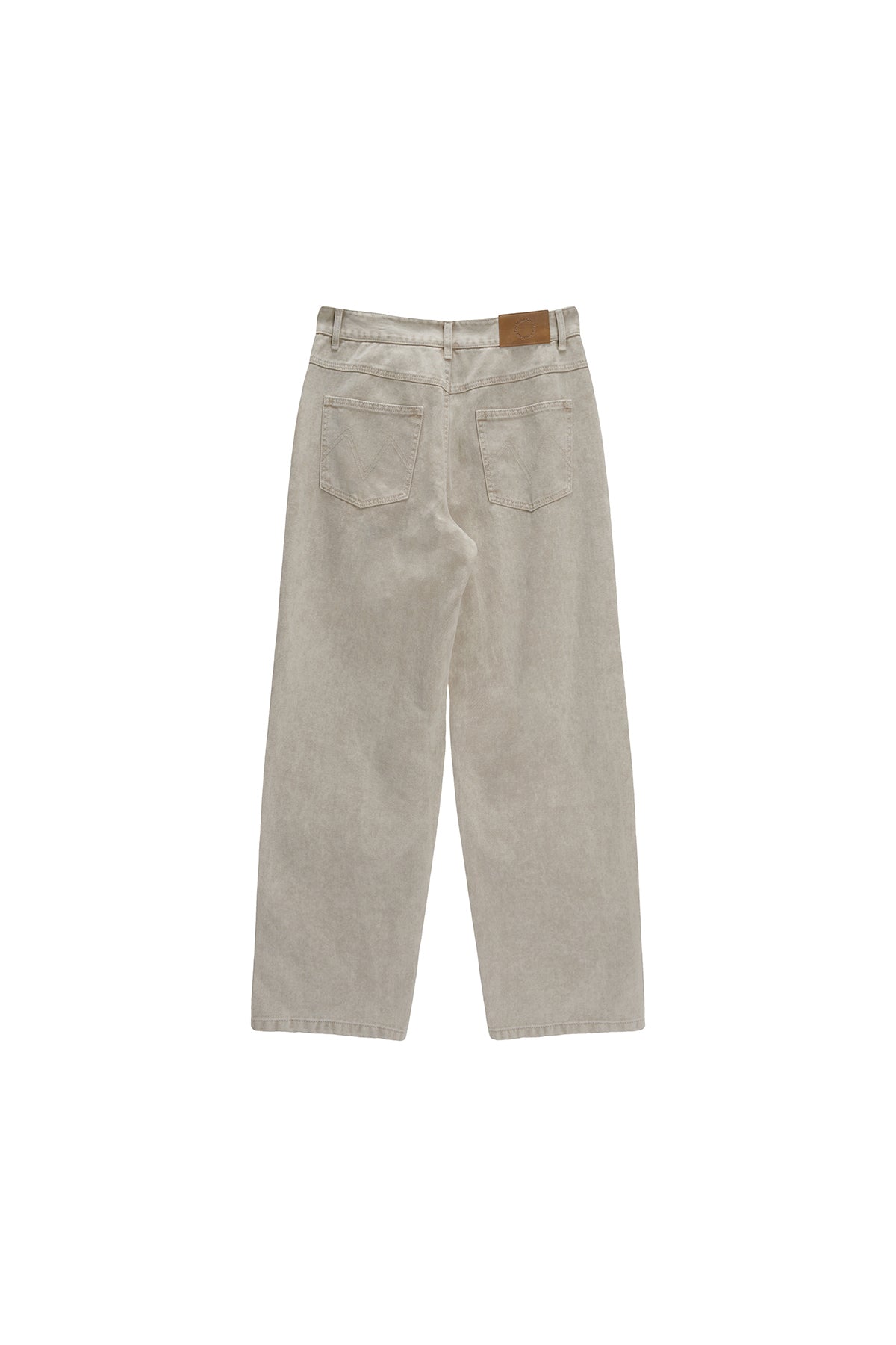 [matinkim] SIDE POINT COLOR DENIM PANTS FOR MEN IN BEIGE