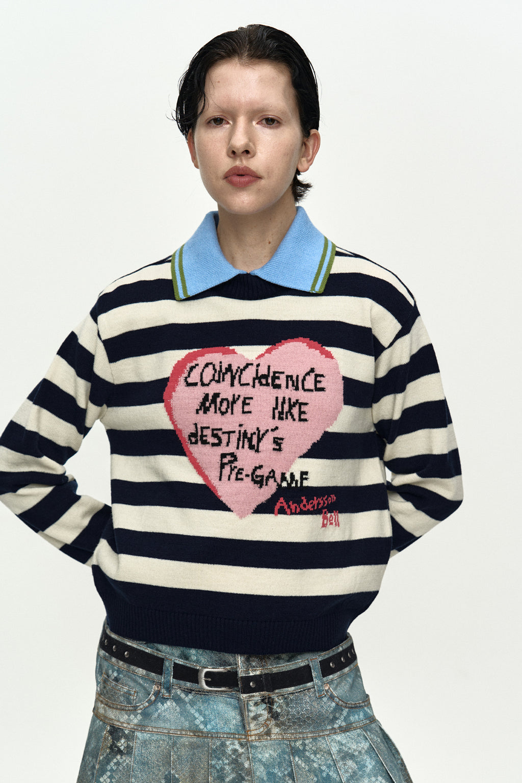 Andersson Bell Girl'S Heart Message Crew-Neck Sweater