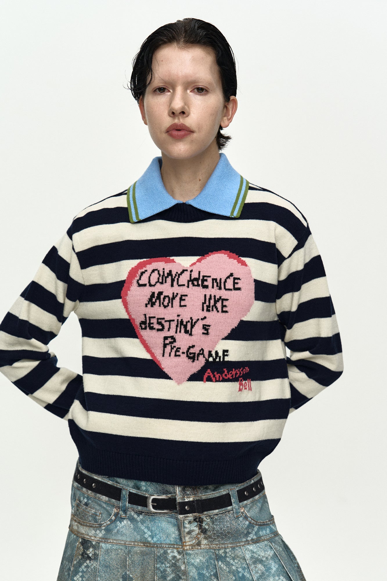 Andersson Bell Girl'S Heart Message Crew-Neck Sweater