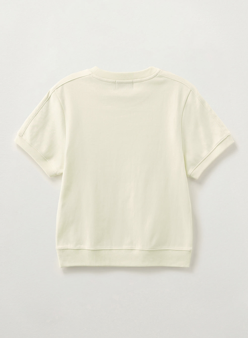 [satur] (W) Lawton Crop Half Sweatshirt - Cream