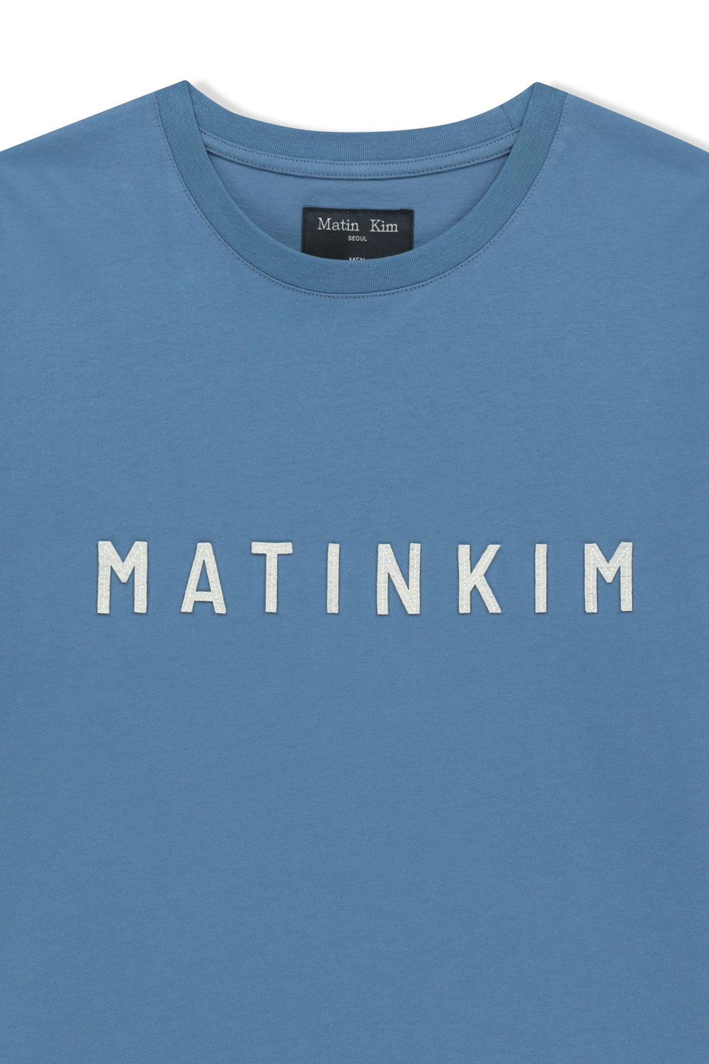 Matinkim Applique Felt Logo Top For Men IN Blue