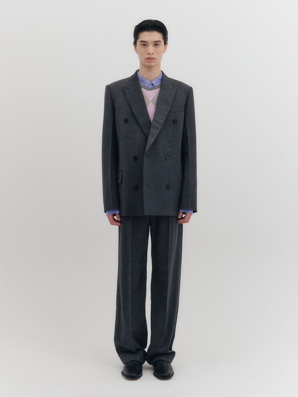 EENK Double-Breasted Blazer - Gray