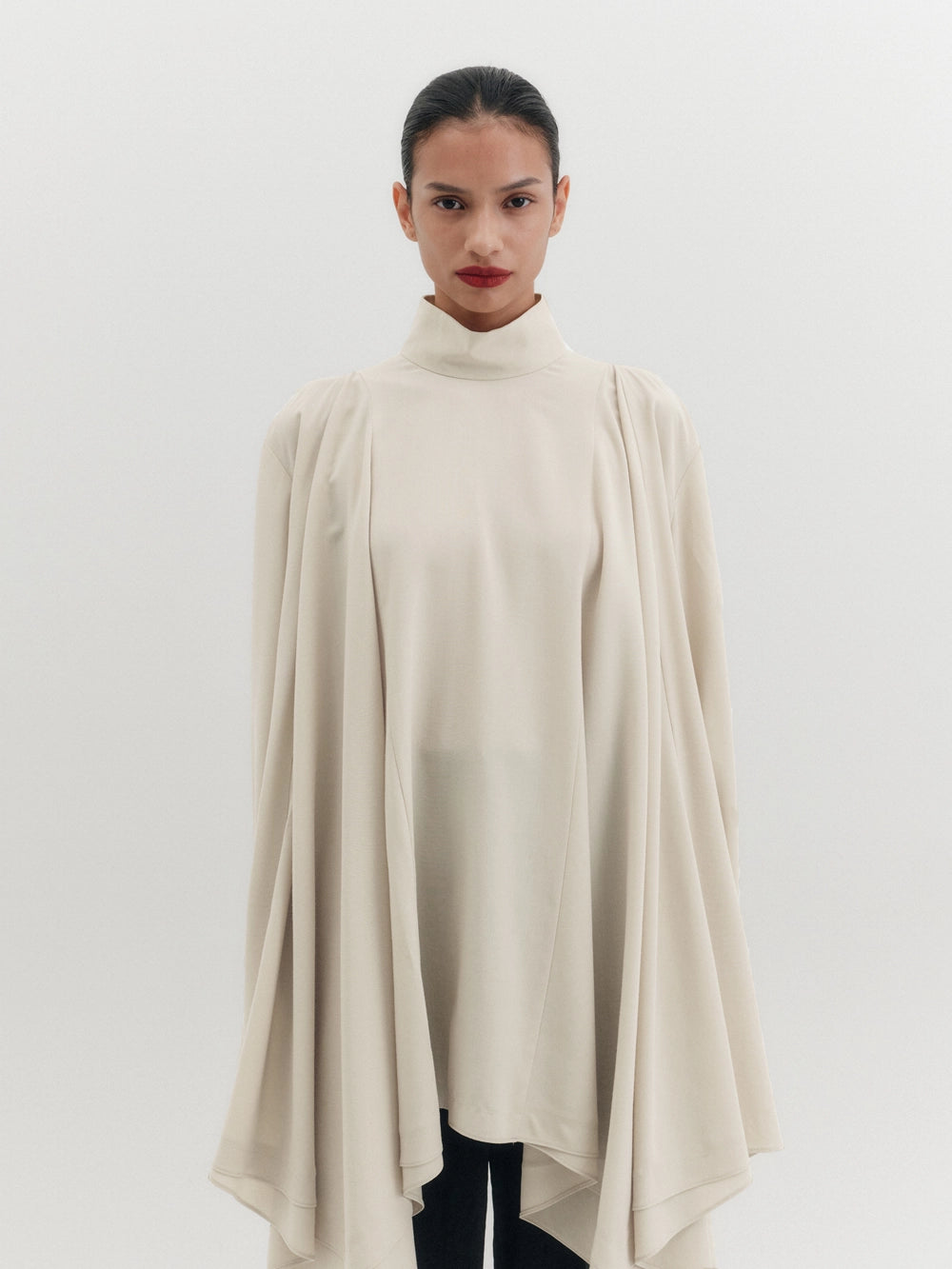 EENK High-Neck Flow Blouse - Ivory