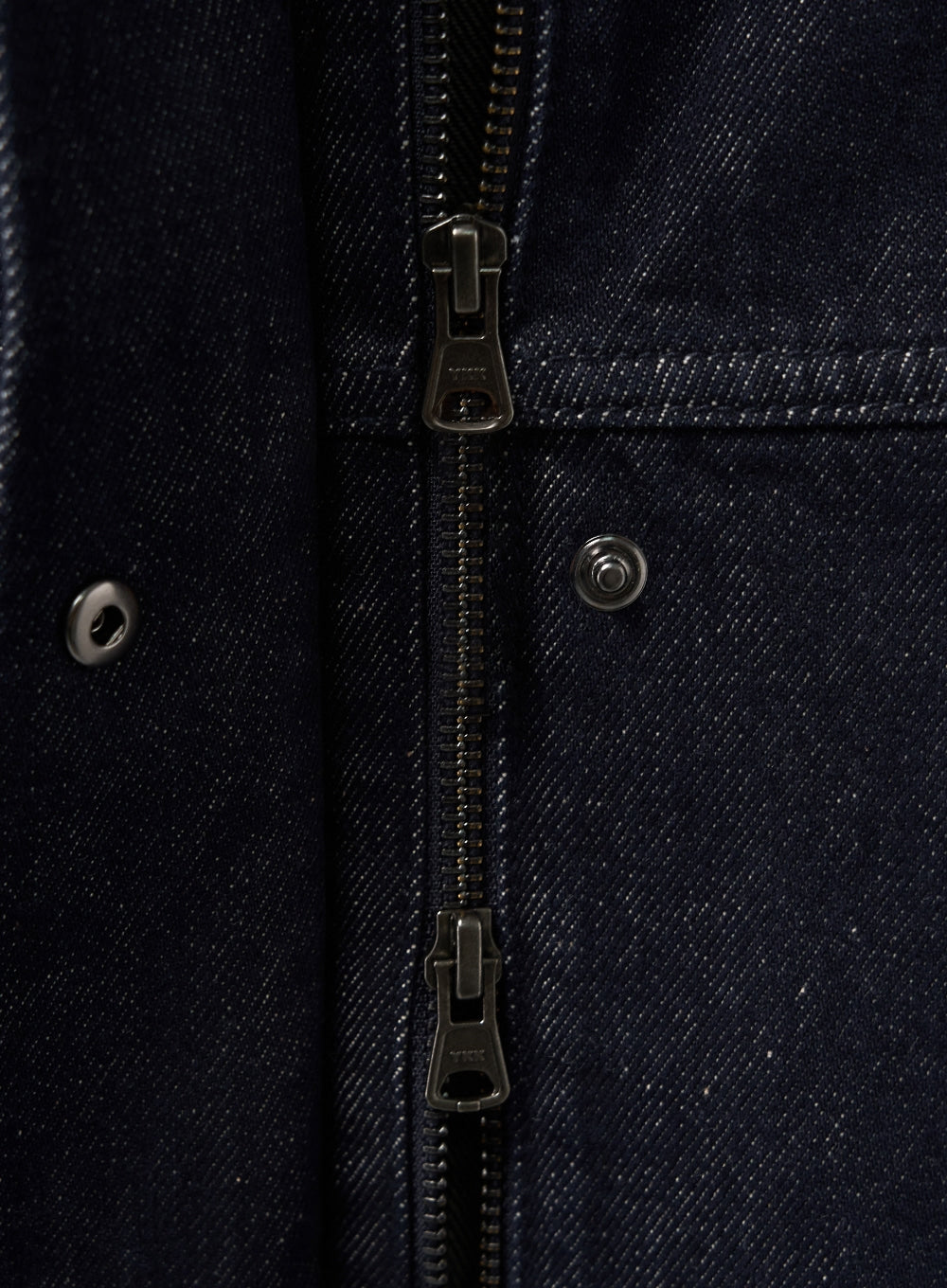 [satur] (W) Nonfade Denim Half Single Jacket - Indigo