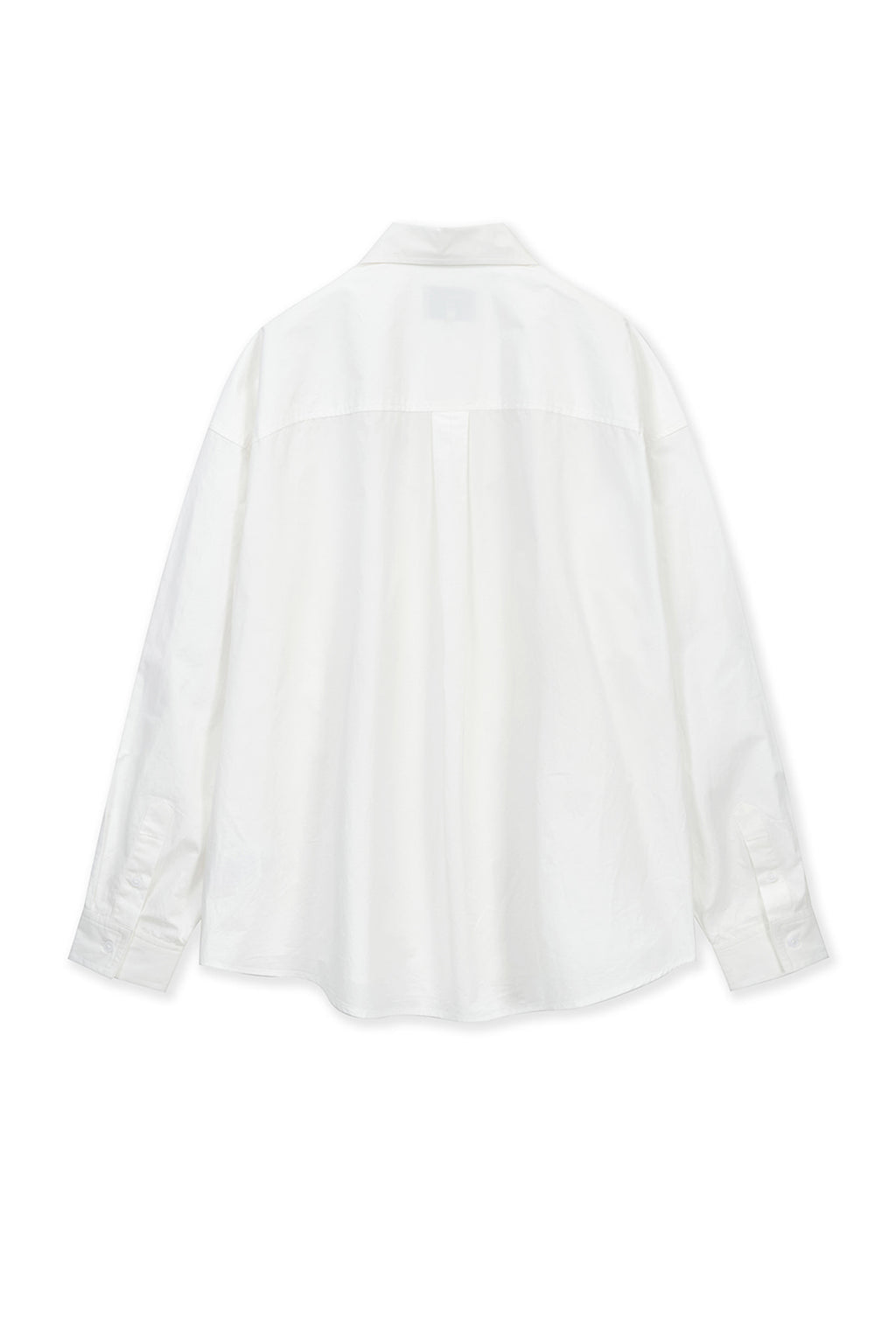 [matinkim] Embroidery Small Logo Shirt IN White