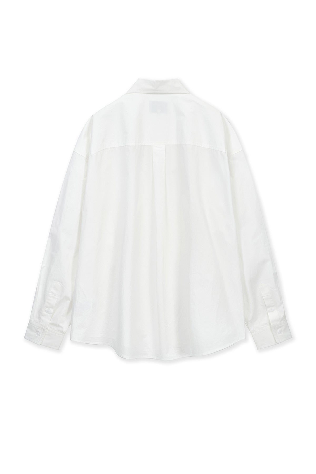 [matinkim] Embroidery Small Logo Shirt IN White