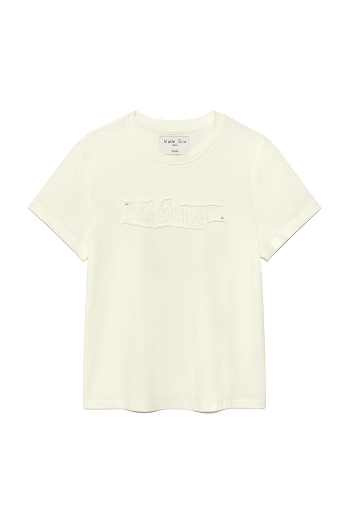 Matinkim Applique Logo Patch Top IN Cream