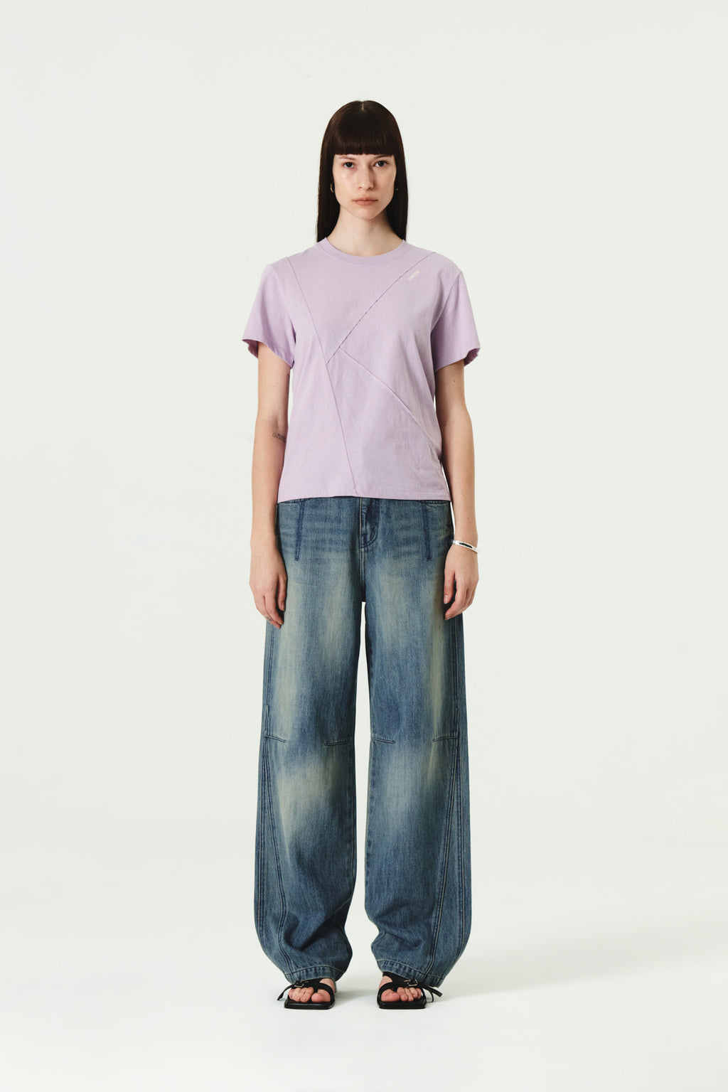Matinkim Matin Kim Cut Point Small Logo Top IN Lilac