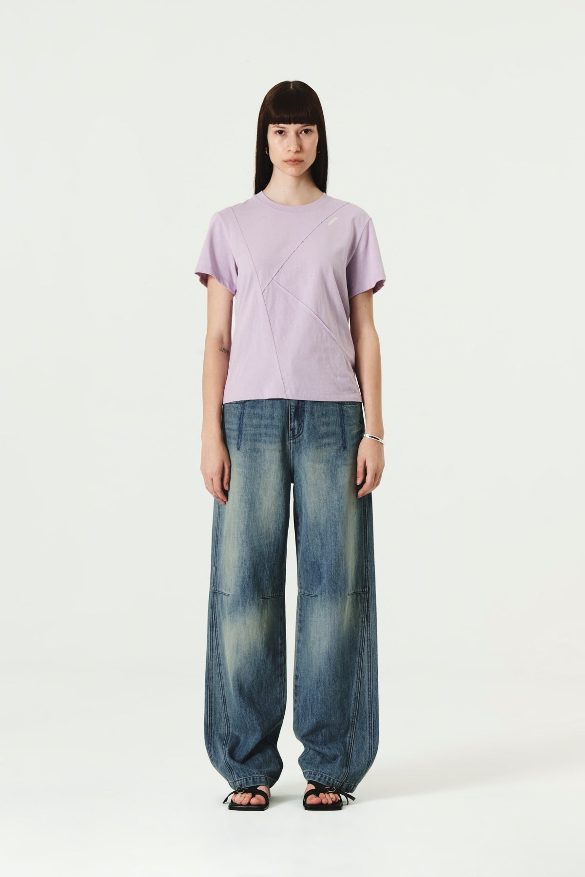 Matinkim Matin Kim Cut Point Small Logo Top IN Lilac