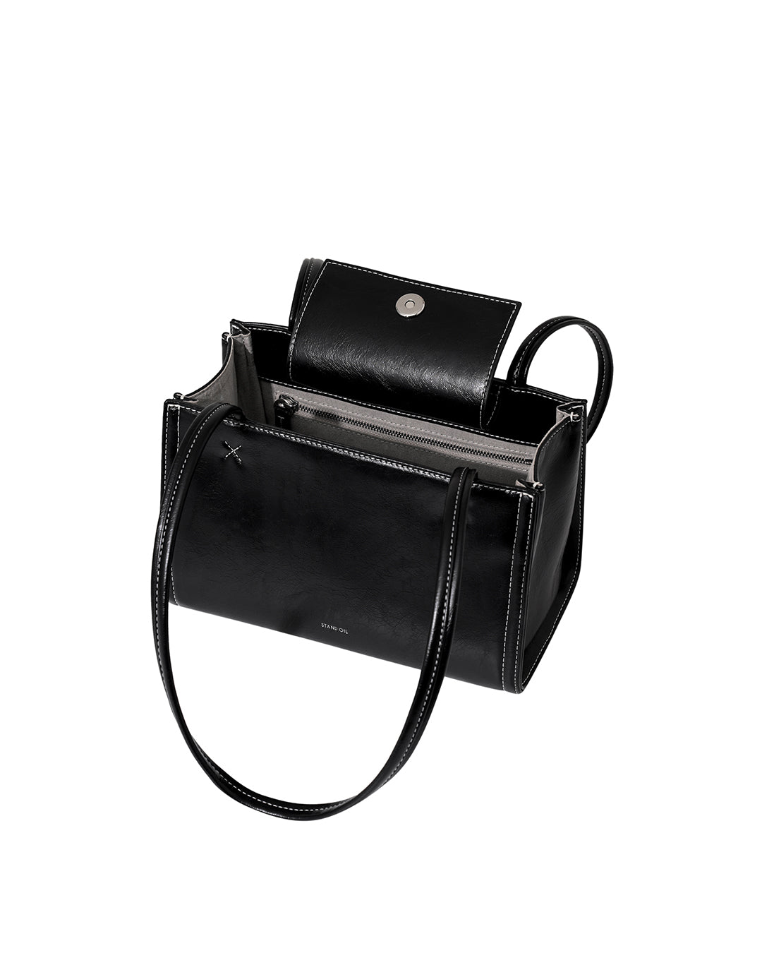 Tiny Oblong Bag in Stitch Black