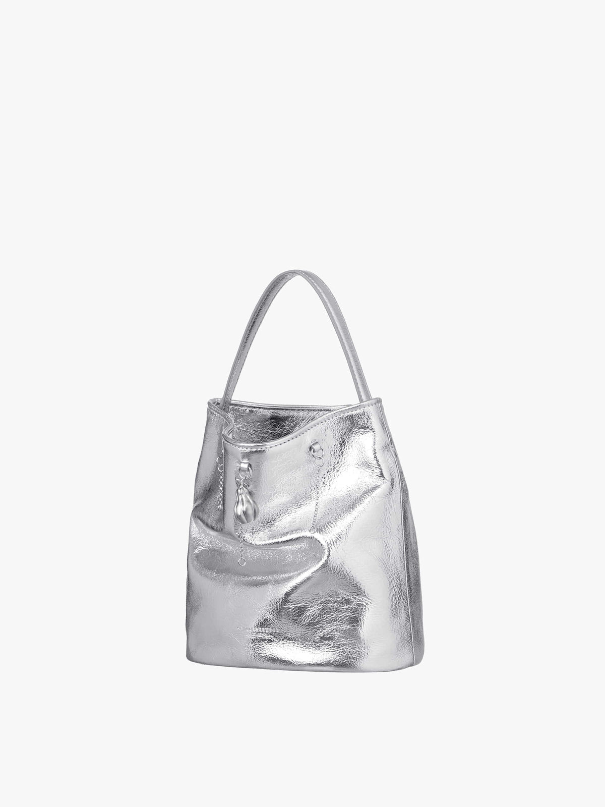 Margesherwood Wired Bucket silver crinkle